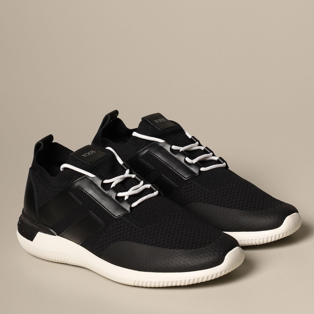 Tod’s No Code Black Sneaker in Mesh and Leather